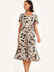 Sommer Midi Damenkleid Schwarz