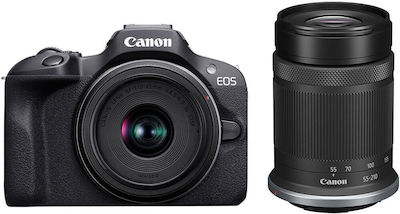 Canon Spiegellose Kamera EOS R100 Crop Frame Kit (RF-S 18-45mm f/4.5-6.3 IS STM + RF-S 55-210mm f/5-7.1 IS STM)