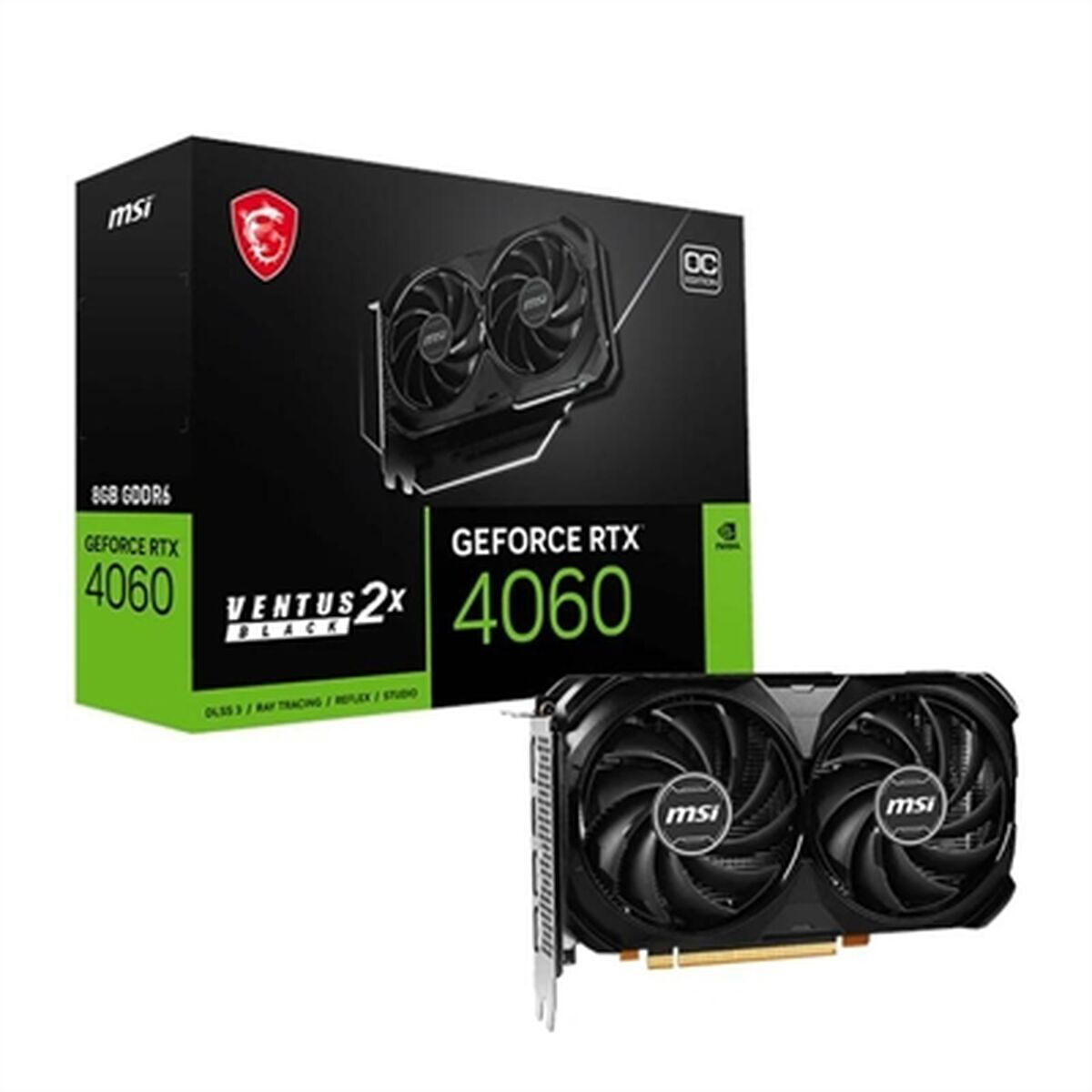 MSI GeForce RTX 4060 8GB GDDR6 Ventus 2X OC Κάρτα Γραφικών