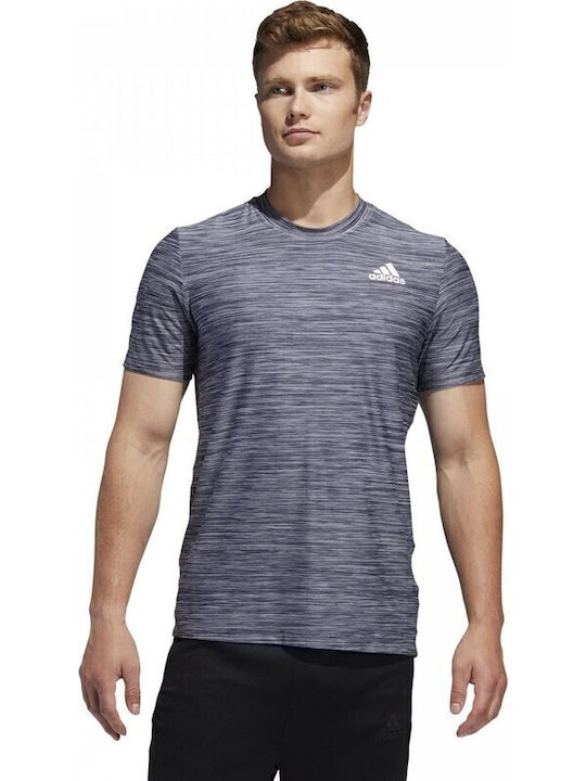 Adidas Bărbați T-shirt Sportiv cu Mânecă Scurtă Gri