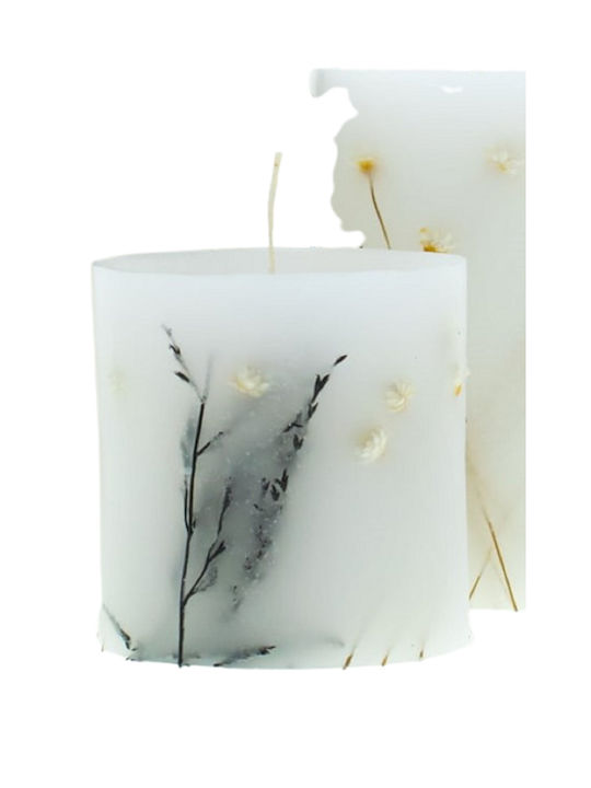 Kerino Duftkerze Botanical Candle - Anthacia Natural 7cm - 7cm Tee Weiß 200gr