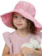 Multicoloured-pink patterned hat 'ABIGAIL' for girls