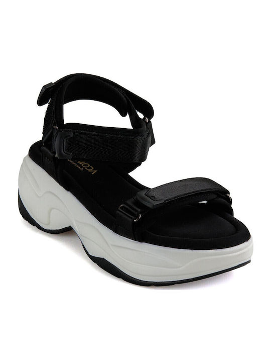 Women's Flat Sandals Flatforms Black