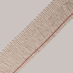 Franjuri Bumbac Natural Argintiu Lurex 4cm Metru