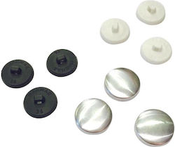 Michailidis DM White Plastic Sewing Button 100pcs ΝΟ40