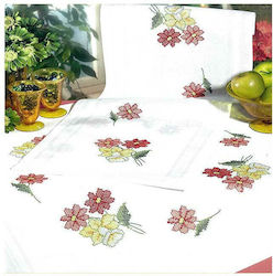 Rico White Fabric Embroidery 80x80cm