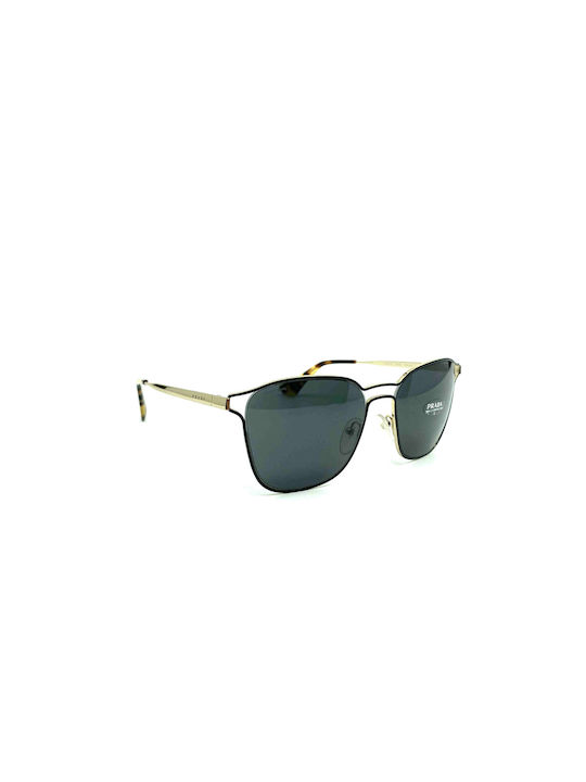 Prada Women's Sunglasses with Black Metal Frame and Gray Lenses 54T 1AB-5S0