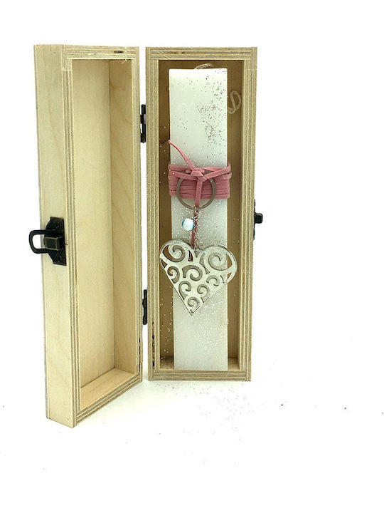 Osterkerze Wohnung mit Schachtel Rosa