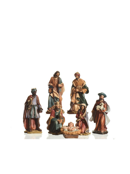 Kaemingk Christmas Plastic Figure Manger Length 6cm 7pcs
