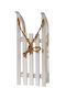 Christmas Wooden Figure Sleigh White Height 38cm