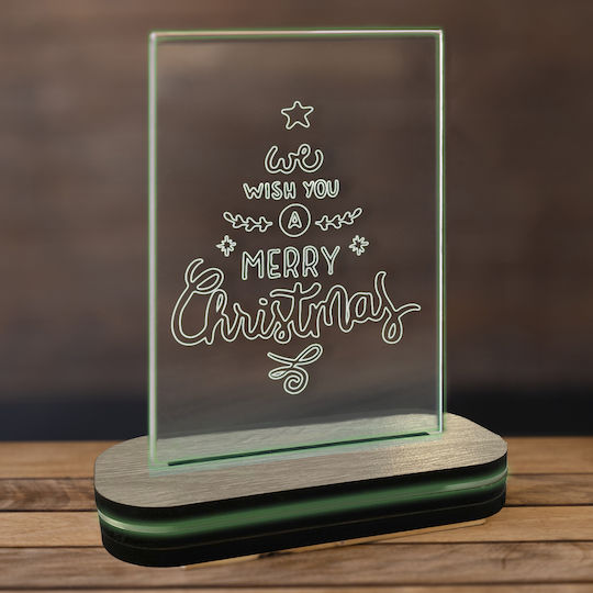 Fly Digital Illuminated Christmas Plastic Figure inscription Transparent Length 8cm