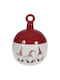 TnS Ornament de masă de Crăciun Borcan de prăjituri Ceramic Roșu L21xW14xD14cm.