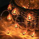 Carnival Garland Orange for Halloween made of Plastic 4pcs