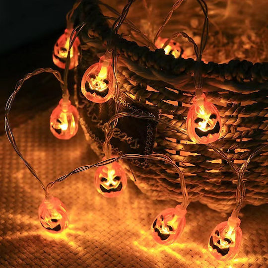 Carnival Garland Orange for Halloween made of Plastic 4pcs