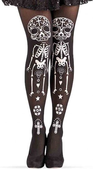 Socks/Tights for Carnival in Black color for Halloween