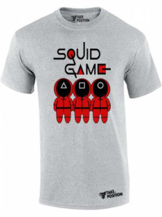 Takeposition T-shirt Tintenfisch-Spiel Gray