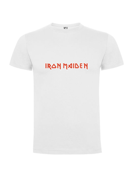 Tshirtakias Logo Tricou Iron Maiden Alb