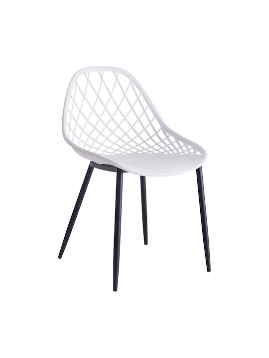 Dining Room Polypropylene Chair White 52x53x82cm