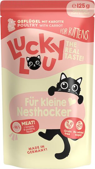 Lucky Lou LifeStage Υγρή Τροφή για Ανήλικες Γάτες σε Φακελάκι με Πουλερικά χωρίς Σιτηρά 125gr