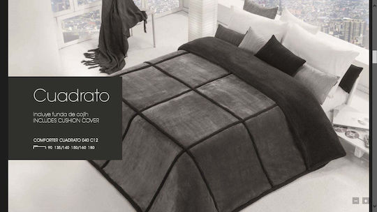 Manterol Casa Duvet Cover with Microfiber Filling Queen 235x270cm Gray 950 GSMGsm