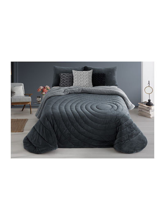 Manterol Casa Κουβερτοπάπλωμα με Γέμιση Microfiber Υπέρδιπλο 235x270εκ. Γκρι 750 GSM