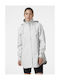 Valentina Women's for Hiking Long Parka Jacket Waterproof for Spring or Autumn with Hood Gray