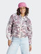 Future Icons 3-Stripes Women's Short Lifestyle Jacket Windproof for Spring or Autumn with Hood