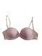 Μπεζ Strapless Σουτιέν Push Up