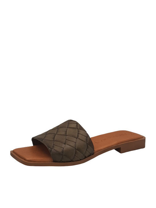 Sandale Casual Damă din Piele Anatomici Verzi
