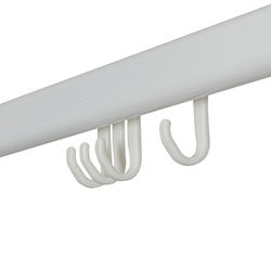 Sealskin Easy Roll Hooks Plastic Bathroom Curtain Rings White 12pcs
