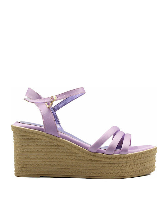 Women's Ankle Strap Platforms Purple