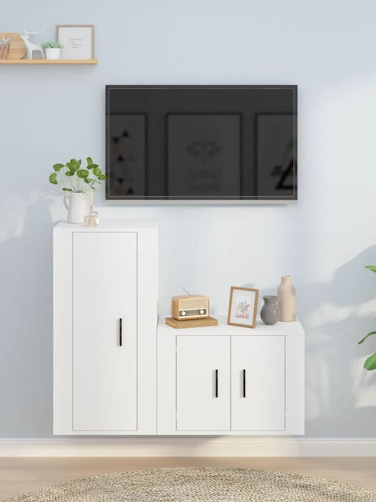 Living Room TV Unit White L57xW34.5xH40cm