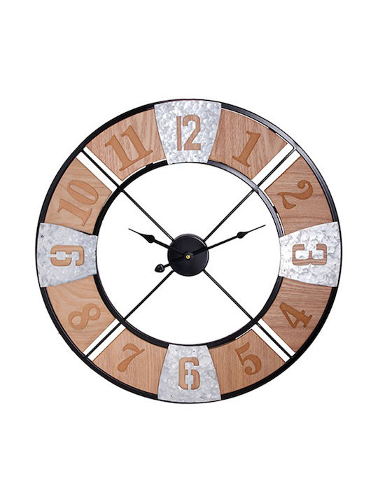 Melina's Collection Wall Clock Metallic Brown Ø60cm