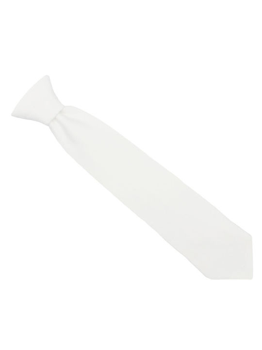 JFashion Für Kinder Krawatte mit Gummi Weiß 29cm