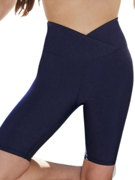 Lismina Frauen Fahrrad Leggings Marineblau