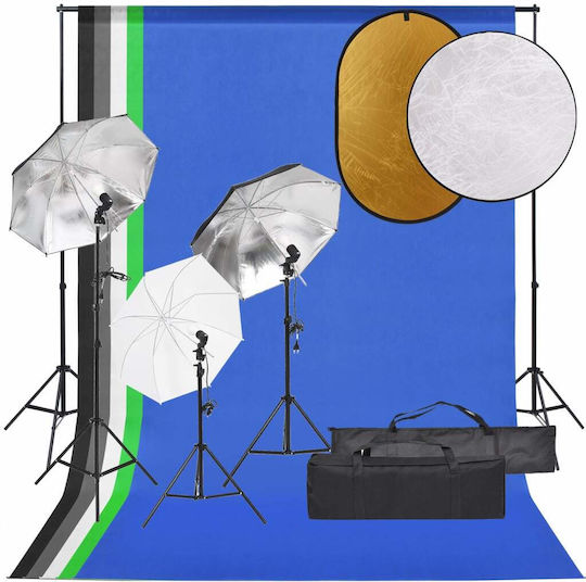 vidaXL Fotostudio Set Lichter Hintergrund Beleuchtungsset für Studio