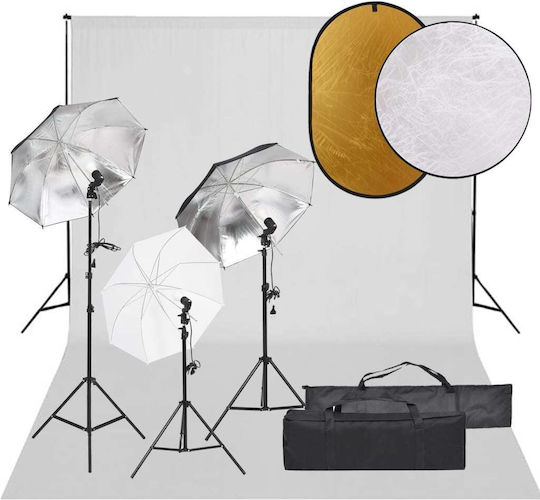 vidaXL Set Lumină Fundal Studio Fotografic Kit de iluminat pentru Studio