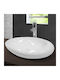 ECD Germany Countertop Sink Ceramic 58.5x37.5x14.5cm White