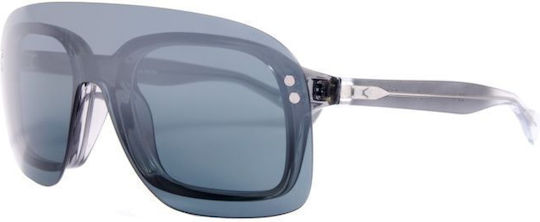 Snob Milano Plastic Eyeglass Frame with Clip On Gray SNV152C005Z