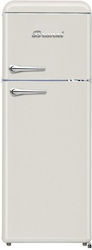 Bronxi Retro Double Door Refrigerator 208lt H147xW55xD58.5cm Beige