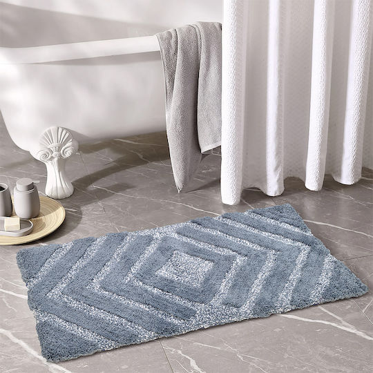 Lino Home Rutschfest Badematte Baumwolle Rechteckig Vengo 2500000757 Blue 50x80cm