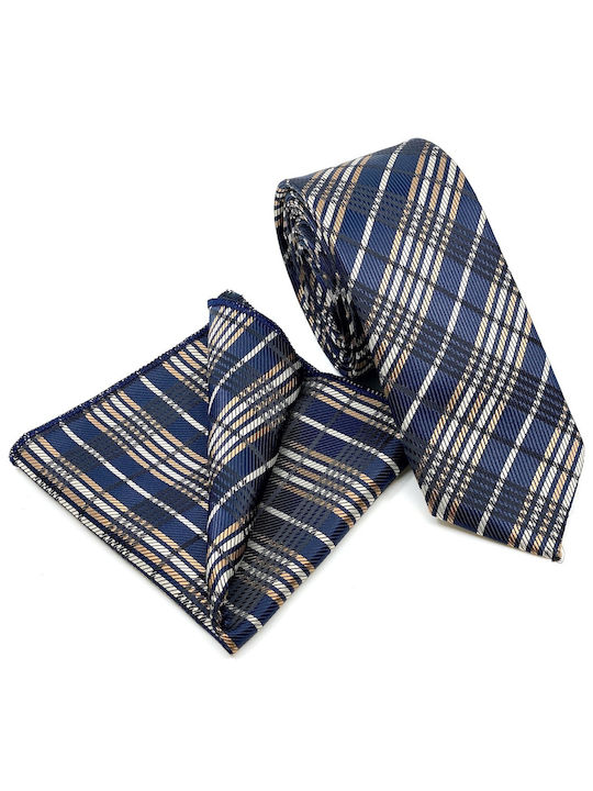 Legend Accessories Set de Cravată pentru Bărbați Sintetic Tipărit în Culorea Albastru marin