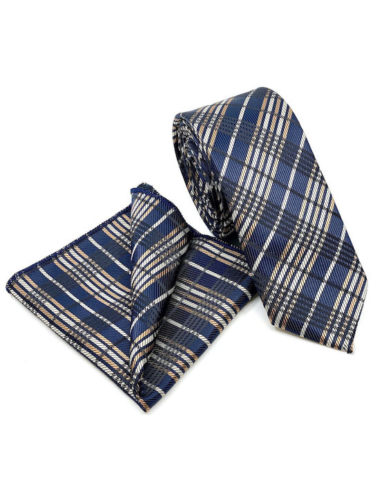 Legend Accessories Synthetic Men's Tie Set Printed Navy Blue