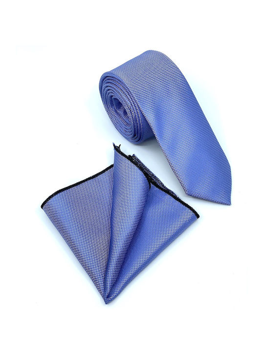 Legend Accessories Set de Cravată pentru Bărbați Sintetic Monocromie în Culorea Albastru deschis