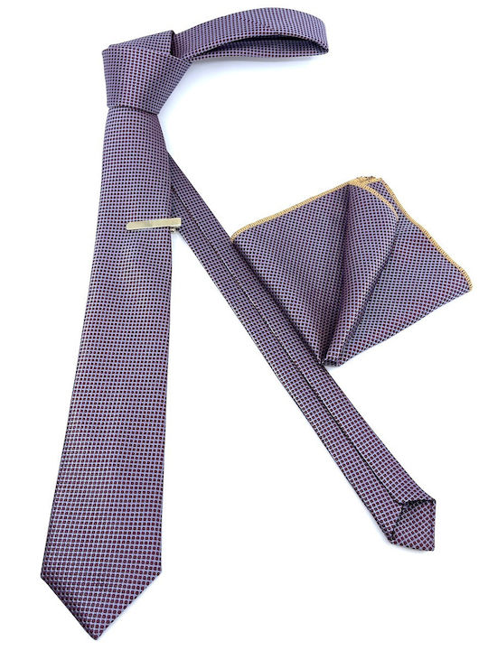 Legend Accessories Men's Tie Set Printed Purple