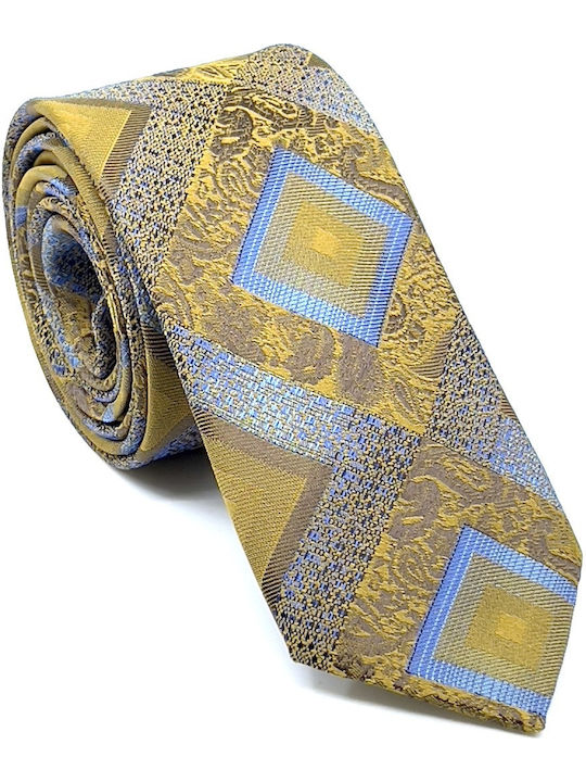 Legend Accessories Set de Cravată pentru Bărbați Sintetic Tipărit în Culorea Galben