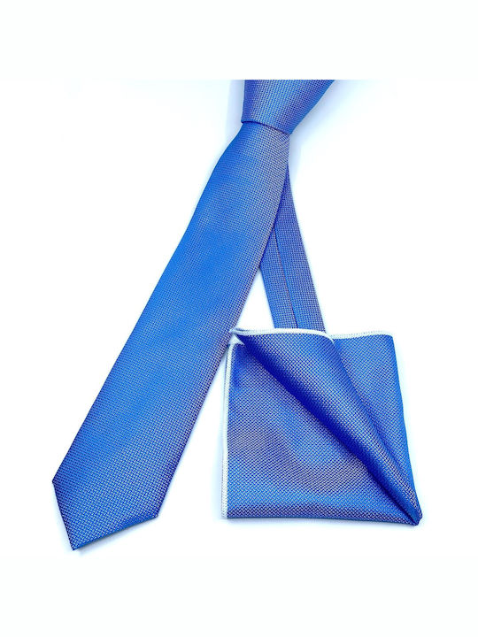 Legend Accessories Herren Krawatten Set Synthetisch Monochrom in Hellblau Farbe