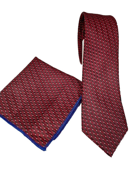 Legend Accessories Herren Krawatten Set Synthetisch Gedruckt in Burgundisch Farbe