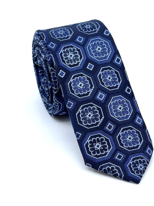 Legend Accessories ΤΥΠΟΥ MICRO Herren Krawatten Set Gedruckt in Marineblau Farbe
