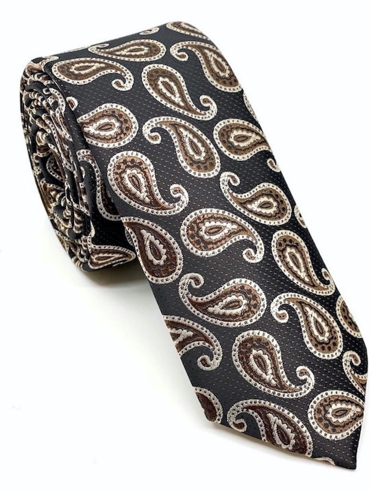 Legend Accessories Herren Krawatten Set Synthetisch Gedruckt in Braun Farbe